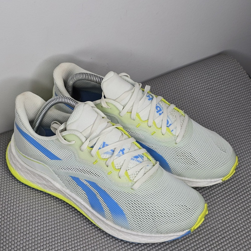 Men's Reebok Floatride Energy Symmetros, Size 7, Opal Glow/Blue/Acid Yellow